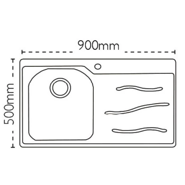 Carron Phoenix Maui 90 1 Bowl Stainless Steel Kitchen Sink - Right Hand Drainer - 101.0155.119 2 Carron Phoenix Maui 90 1 Bowl Stainless Steel Kitchen Sink - Right Hand Drainer - 101.0155.119 - Image 2