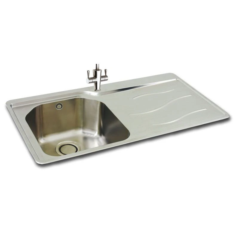 Carron Phoenix Maui 90 1 Bowl Stainless Steel Kitchen Sink - Right Hand Drainer - 101.0155.119 1 Carron Phoenix Maui 90 1 Bowl Stainless Steel Kitchen Sink - Right Hand Drainer - 101.0155.119