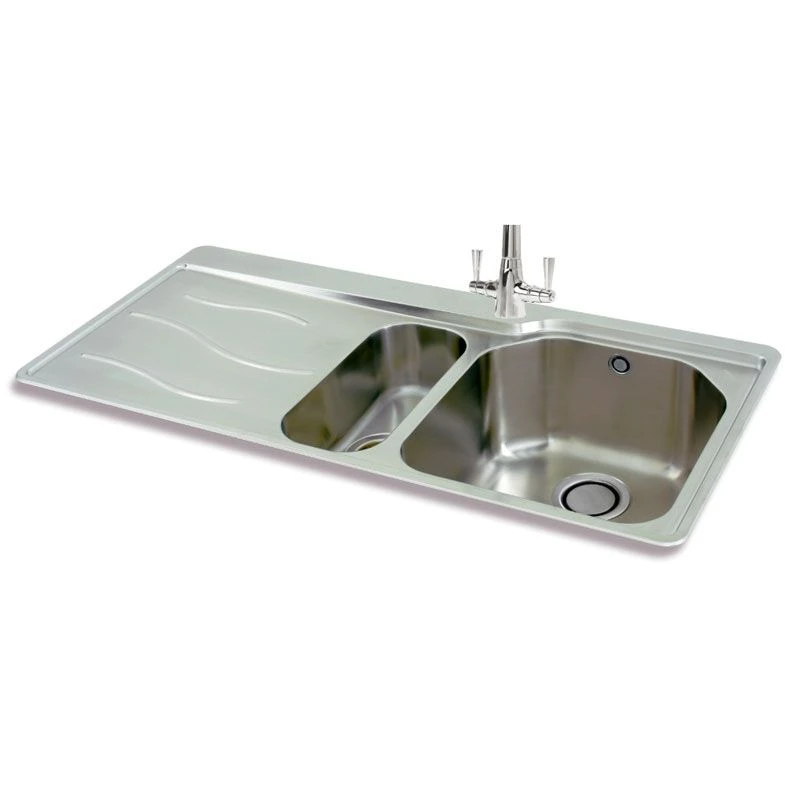 Carron Phoenix Maui 150 1.5 Bowl Stainless Steel Kitchen Sink - Left Hand Drainer - 101.0155.121 1 Carron Phoenix Maui 150 1.5 Bowl Stainless Steel Kitchen Sink - Left Hand Drainer - 101.0155.121