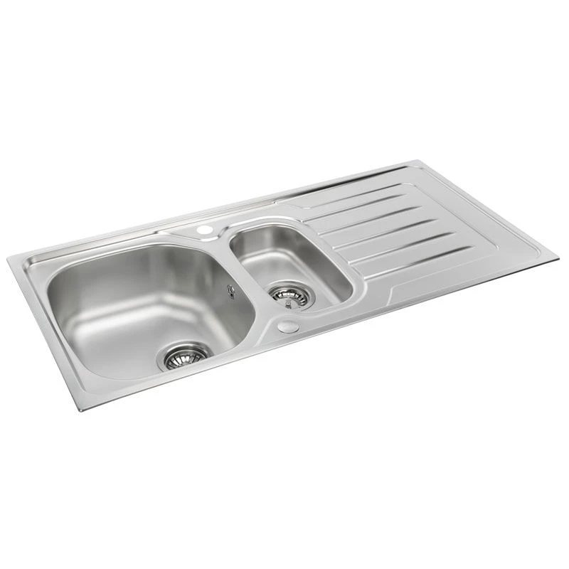 Carron Phoenix Onda 150 1.5 Bowl Stainless Steel Kitchen Sink - Reversible - 101.0488.564 1 Carron Phoenix Onda 150 1.5 Bowl Stainless Steel Kitchen Sink - Reversible - 101.0488.564