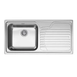 Franke Galassia 1 Bowl Inset Kitchen Sink With Right Hand Drainer GAX 611-100 - Stainless Steel - 101.0305.141 -Blanco Shop 1010022271 1