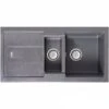 Carron Phoenix Bali 150 1.5 Bowl Granite Kitchen Sink - Stone Grey - 114.0055.865