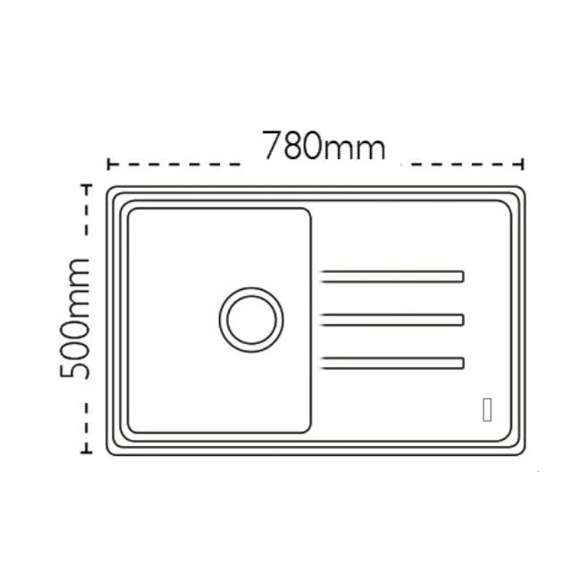 Carron Phoenix Debut 100 1 Bowl Granite Kitchen Sink - Jet Black - 114.0252.349 2 Carron Phoenix Debut 100 1 Bowl Granite Kitchen Sink - Jet Black - 114.0252.349 - Image 2