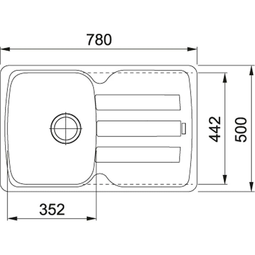 Franke Antea Fragranite 1 Bowl Inset Kitchen Sink Reversible AZG 611-78 - Onyx - 114.0532.311 2 Franke Antea Fragranite 1 Bowl Inset Kitchen Sink Reversible AZG 611-78 - Onyx - 114.0532.311 - Image 2