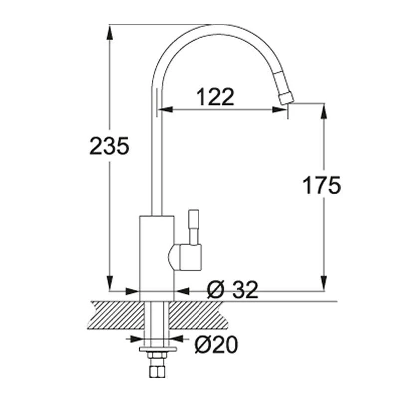Franke Filterflow Mini Swivel Spout Kitchen Mixer Tap - Chrome - 120.0615.441 2 Franke Filterflow Mini Swivel Spout Kitchen Mixer Tap - Chrome - 120.0615.441 - Image 2