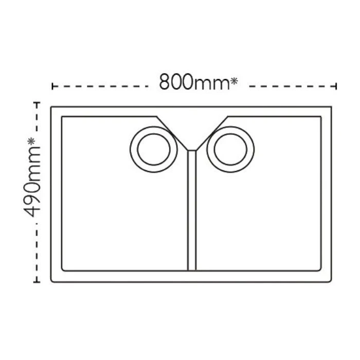 Carron Phoenix Belfast 200 2 Bowl Ceramic Kitchen Sink - 124.0477.749 2 Carron Phoenix Belfast 200 2 Bowl Ceramic Kitchen Sink - 124.0477.749 - Image 2