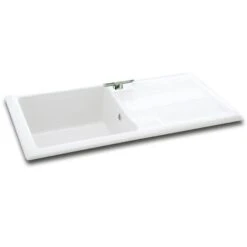Carron Phoenix Shonelle 105 1 Bowl Ceramic Kitchen Sink - Reversible - 124.0477.792