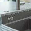 Franke Kubus 2 1.5 Bowl Undermount Fragranite Kitchen Sink KNG 120 - Stone Grey - 125.0633.287