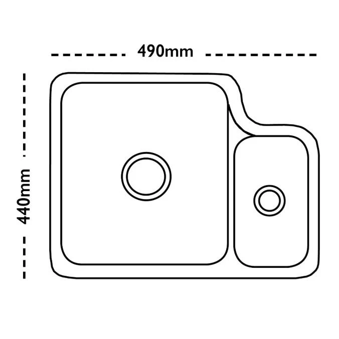 Carron Phoenix Carlow 150 1.5 Bowl Ceramic Kitchen Sink - 126.0659.185 2 Carron Phoenix Carlow 150 1.5 Bowl Ceramic Kitchen Sink - 126.0659.185 - Image 2