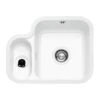 Franke By V&B 1.5 Bowl Undermount Ceramic Kitchen Sink With Left Hand Small Bowl VBK 160 - White - 126.0381.814