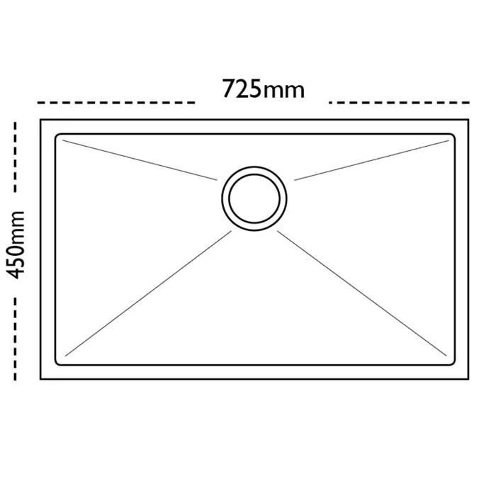 Carron Phoenix Deca XL 1 Bowl Stainless Steel Kitchen Sink - 127.0437.219 2 Carron Phoenix Deca XL 1 Bowl Stainless Steel Kitchen Sink - 127.0437.219 - Image 2