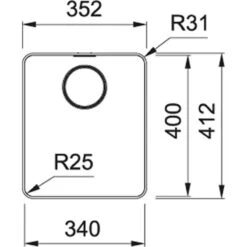 Franke Mythos 1 Bowl Inset Kitchen Sink MYX 210-34 - Stainless Steel - 127.0607.087 -Blanco Shop 127.0607.087 3