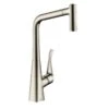 Hansgrohe Metris Single Lever Kitchen Mixer & Pull-Out Spray - 14820000