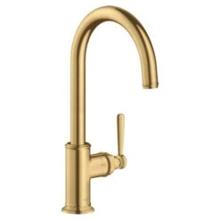 AXOR Montreux Single Lever Kitchen Mixer Tap 260 With Swivel Spout - Brushed Gold Optic - 16580250