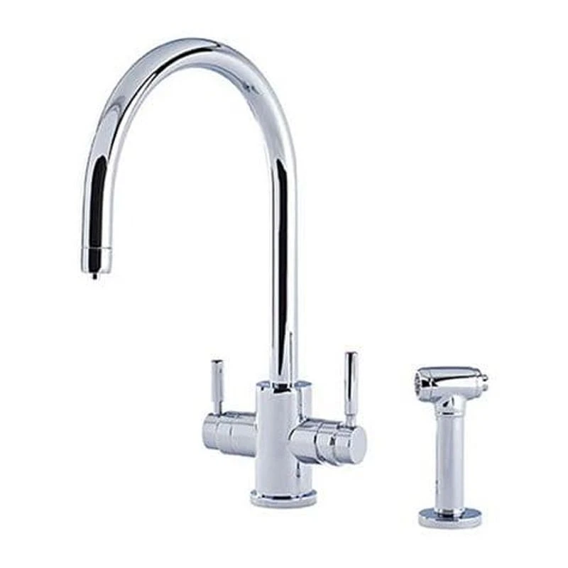 Perrin & Rowe 3-in-1 Hot Kitchen Tap With C-spout - Polished Brass 1 Perrin & Rowe 3-in-1 Hot Kitchen Tap With C-spout - Polished Brass