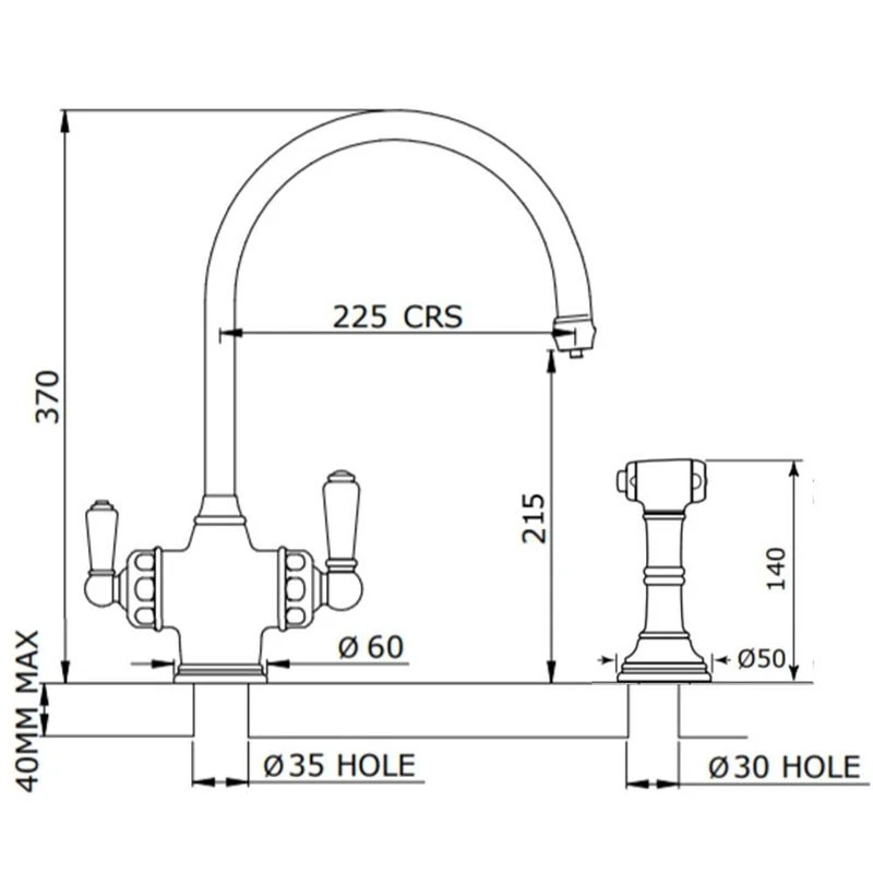 Perrin & Rowe 3-in-1 Hot Kitchen Tap - Aged Brass - 1737ab 2 Perrin & Rowe 3-in-1 Hot Kitchen Tap - Aged Brass - 1737ab - Image 2
