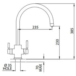 Perrin & Rowe 3-in-1 Hot Kitchen Tap - Pewter - 1912PF -Blanco Shop 1912pf 3