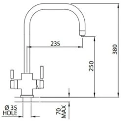 Perrin & Rowe 3-in-1 Hot Kitchen Tap - Satin Brass - 1914SB 7 Perrin & Rowe 3-in-1 Hot Kitchen Tap - Satin Brass - 1914SB -Blanco Shop 1914sb 3