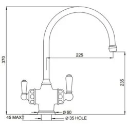 Perrin & Rowe 3-in-1 Hot Water Kitchen Tap - Chrome - 1937CP 7 Perrin & Rowe 3-in-1 Hot Water Kitchen Tap - Chrome - 1937CP -Blanco Shop 1937cp 3