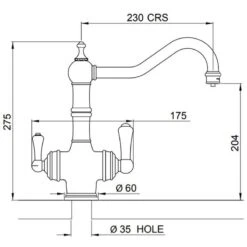 Perrin & Rowe 3-in-1 Hot Kitchen Tap - Pewter - 1970PF 7 Perrin & Rowe 3-in-1 Hot Kitchen Tap - Pewter - 1970PF -Blanco Shop 1970pf 3
