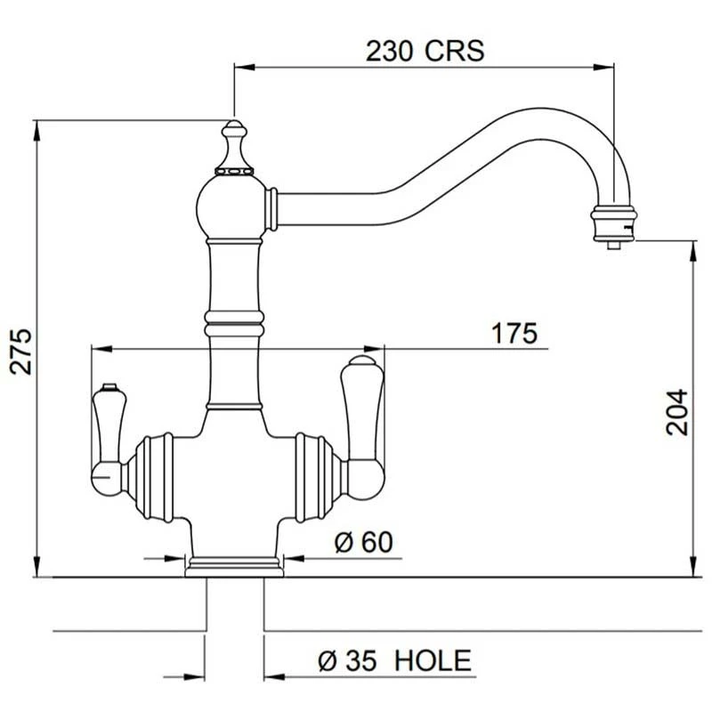 Perrin & Rowe 3-in-1 Hot Kitchen Tap - Pewter - 1970PF 4 Perrin & Rowe 3-in-1 Hot Kitchen Tap - Pewter - 1970PF - Image 4