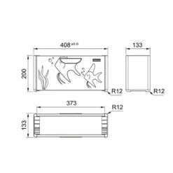 Franke Andy Chef Accessories Set For Franke Box Kitchen Sinks - Stainless Steel - 112.0619.946 -Blanco Shop 1 1 112.0619.946 dimensions
