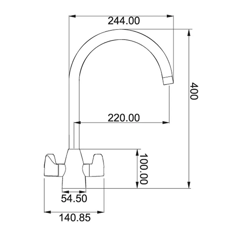 Franke Davos J Kitchen Mixer Tap - Chrome - 115.0050.044 2 Franke Davos J Kitchen Mixer Tap - Chrome - 115.0050.044 - Image 2