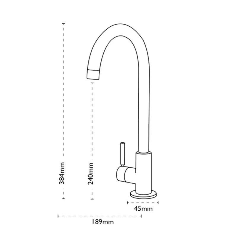 Carron Phoenix Savoy Single Lever Kitchen Tap - Matt Black - 115.0605.320 2 Carron Phoenix Savoy Single Lever Kitchen Tap - Matt Black - 115.0605.320 - Image 2
