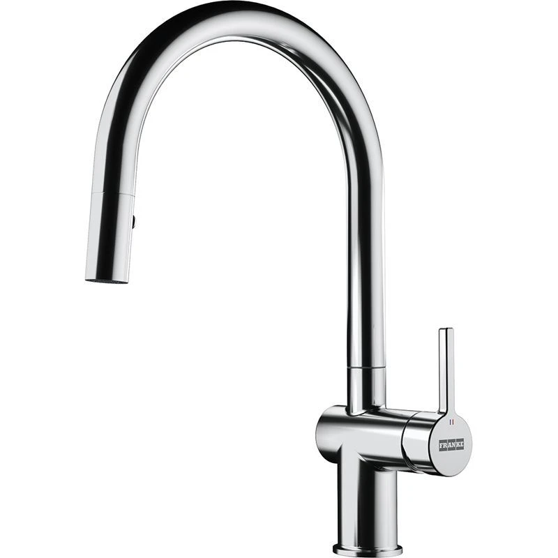 Franke Active J Spout Dual Spray Pull Down Tap - Chrome - 115.0653.401 1 Franke Active J Spout Dual Spray Pull Down Tap - Chrome - 115.0653.401