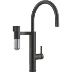 Franke Vital Capsule 3-in-1 J-Spout Filter Tap - Matt Black/Decor Steel PVD - 120.0621.312