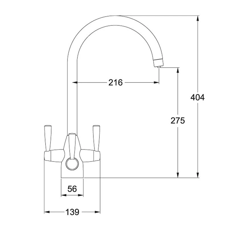 Franke Filterflow Doric Kitchen Mixer Tap - Chrome - 120.0615.357 2 Franke Filterflow Doric Kitchen Mixer Tap - Chrome - 120.0615.357 - Image 2