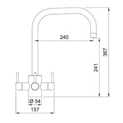 Franke FilterFlow Tasso Filtered Kitchen Tap - Chrome - 120.0615.447 5 Franke FilterFlow Tasso Filtered Kitchen Tap - Chrome - 120.0615.447 -Blanco Shop 1 2 120.0615.447 dimensions