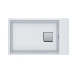 Franke Kubus 2 1 Bowl Undermount Fragranite Kitchen Sink KNG 110-62 - Polar White - 125.0633.721