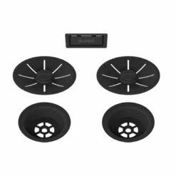 Blanco Infino Waste And Overflow Double Bowl - Black Matt - 239979