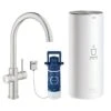 Grohe Red II Duo C Spout Tap & L Size Boiler Super Steel 30328DC1