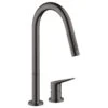 AXOR Citterio M Single Lever Kitchen Mixer Tap 220 With Pull Out Spray 2TH - Brushed Black Chrome - 34822340