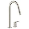 AXOR Citterio M Single Lever Kitchen Mixer Tap 220 With Pull Out Spray 2TH - Stainless Steel - 34822800