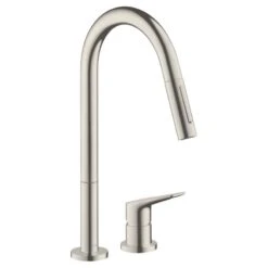 AXOR Citterio M Single Lever Kitchen Mixer Tap 220 With Pull Out Spray 2TH - Stainless Steel - 34822800