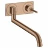 Axor Uno Wall Mounted Kitchen Mixer Tap Single Lever - Brushed Red Gold - 38815310