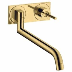 Axor Uno Wall Mounted Kitchen Mixer Tap Single Lever - Polished Gold Optic - 38815990