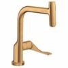 Axor Citterio Single Lever Kitchen Mixer Select 230 With Pull-Out Spout - Brushed Gold Optic - 39861250