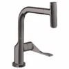 Axor Citterio Single Lever Kitchen Mixer Select 230 With Pull-Out Spout - Polished Black Chrome - 39861330