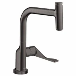 Axor Citterio Single Lever Kitchen Mixer Select 230 With Pull-Out Spout - Brushed Black Chrome - 39861340