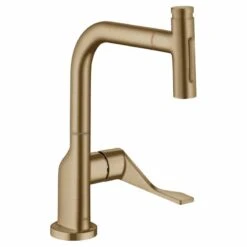 Axor Citterio Single Lever Kitchen Mixer Select 230 2 Jet With Pull-Out Spray - Brushed Bronze - 39863140