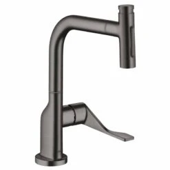 Axor Citterio Single Lever Kitchen Mixer Select 230 2 Jet With Pull-Out Spray - Brushed Black Chrome - 39863340