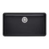 Reginox Ohio 80 X 42 Stainless Steel Kitchen Sink - Jet Black - Ohio 80x42 JB