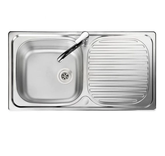 Leisure Linear 1.0 Bowl Reversible Stainless Steel Inset Kitchen Sink - LN950XS/ 1 Leisure Linear 1.0 Bowl Reversible Stainless Steel Inset Kitchen Sink - LN950XS/