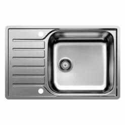 Blanco LANTOS XL 6 S-IF Compact Reversible Stainless Steel 1 Bowl Inset Kitchen Sink - Brushed Finish - 454796