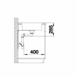 Blanco LANTOS XL 6 S-IF Compact Reversible Stainless Steel 1 Bowl Inset Kitchen Sink - Brushed Finish - 454796 -Blanco Shop 4 5 454796 dimensions1