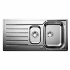 Blanco LANTOS II 6 S-IF Reversible Stainless Steel 1.5 Bowl Inset Kitchen Sink - Brushed Finish - 456453